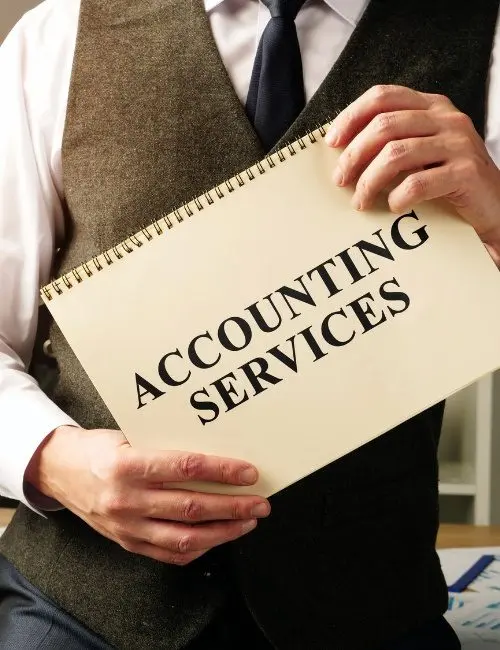 Businessman selecting VAT service icon – IRHA provides VAT registration, filing, and compliance services in Dubai, UAE.