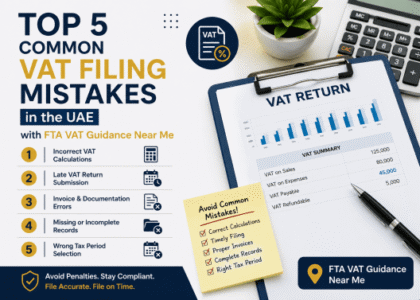 Top 5 Common VAT Filing Mistakes in the UAE with FTA VAT Guidance Near Me – VAT Return Compliance and Tax Filing Support